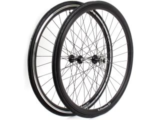 Eighthinch Amelia Track Fixed Gear Wheel Wheelset Black Machined Sidewall Front