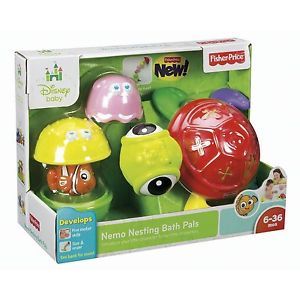 Fisher Price Baby Disney's Nemo Nesting Bath Pals X6178 Finding Nemo Toys New