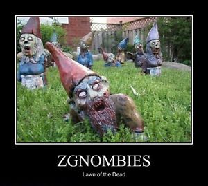 Zgnombies Funny Comedy T Shirt Men's All Sizes Zombie Gnomes Dead Lawn