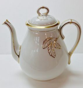 Vintage Haviland Limoges China Coffee Server Tea Pot Gold Trim Coffee Pot