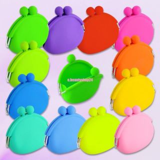 Lady Silicone Coin Purse Change Cash Pouch Wallet Card Key Rubber Bag Holder