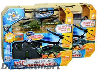 Battle Machines Air Laser Combat R C Radio Control Battle Helicopter Set of 2