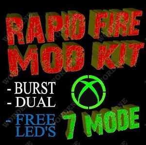 7 Mode Rapid Fire Mod Kit for Wireless Xbox 360 Controllers Modded Black Ops New