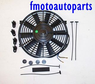 14" Black Pull Thin Electric Radiator Cooling Fan 1550 CFM 2250 RPM