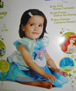 Disney Princess Baby Ariel Halloween Costume Size 12 18 Little Mermaid Slippers