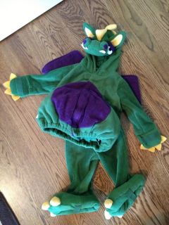 Old Navy 2pc Green Dragon 12 24M Infant Baby Boys Halloween Costume 12M