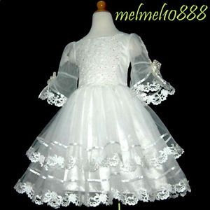 USMD11 Flower Girls Baby Wedding Pageant Costumes Dress 1 2 3 4 5 6 7 8Yrs