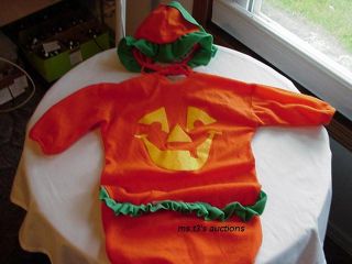 Infant Baby Pumpkin Halloween Sleeper Costume 0 6 Mos