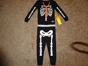 Baby Boy Girl Skeleton Pajamas Halloween Costume Top Pants Glows 18 24 Months 2T