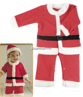 Cute Baby Boy Girl Christms Xmas Santas Party Suit Costume Cloths Pajamas Outfit