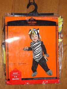 Infant 0 6 Months Zebra Halloween Costume NWT So Cute Great for Trick or Treat