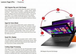 Lenovo IdeaPad Yoga 2 Pro i5 4200U 3200x1800 4GB 128GB SSD Touch Screen Laptop 888228165516