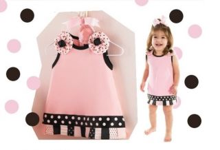 Baby Girl Little Pink Princess Dress Ribbon Perfect for Party 12M 18M 24M