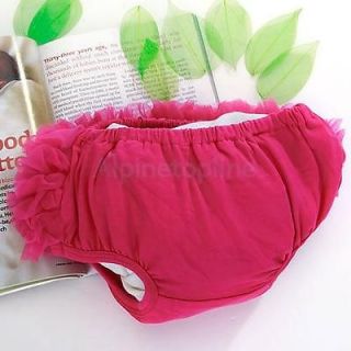 Baby Girl Ruffle Panties Bloomers Diaper Cover Hot Pink