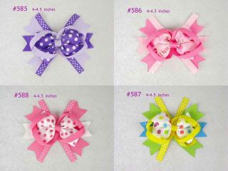 Lots 10 Baby Infant Girl Costume Boutique Hair Bows Clips 4 4 5"