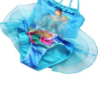Girls Princess Tutu Swimsuit Swimwear One Piece Bathing Suit Swim Costume Sz 2 8