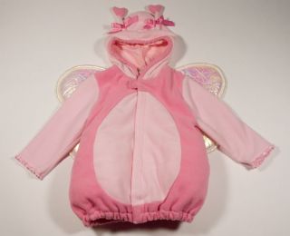 Old Navy Girls Size 4T 5T Pink Butterfly Fleece Costume Shimmery Wings Hearts