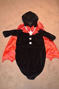 Infant Baby Boy Bunting Vampire Halloween Costume 0 9 Months Red Black Cape