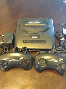 Sega Genesis Game System Console Includes 2 Controllers Power Cord TV Hook UPS