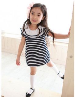 NWT Sailor Stripes Red White Girls Dress Size 3 4 5 6 7