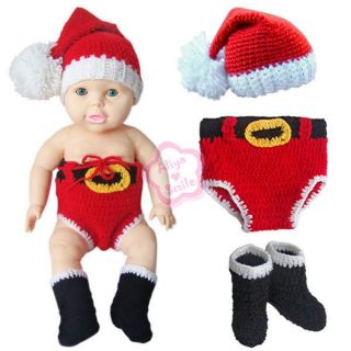 Cute Crochet Baby Cartoon Costume Infant Knit Photo Props Birthday Party Gift