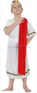 Boys Roman Emperor Greek Toga Julius Caesar Fancy Dress Up Costume