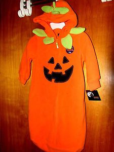 New Pumpkin Halloween Costume Baby Size Newborn Bunting