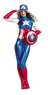 American Dream Bodysuit Adult Womens Costume Superhero Heroine Party Halloween
