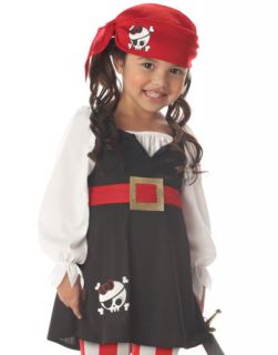 Precious Lil' Pirate Toddler Baby Girls Fancy Halloween Party Costume L 4 6