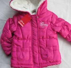 Infant Baby Girls Clothing Guess Toddler 18 Month So Cute Pink Coat Jacket
