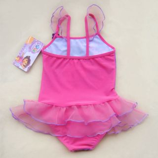 Dora The Explorer Girl Baby Tutu Swimming Costume Swimsuit Swimwear Tankini 2 9Y