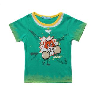 Sz 12 18M 2012 New Cotton Infant Baby Boys T Shirts Kids Boys Clothes Green