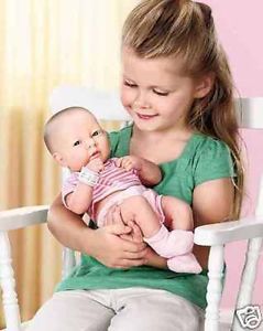 Newborn Real Life Baby Girl Doll Set Soft Vinyl Clothes Lifelike Diaper Infant