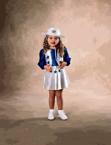 Toddler Girls Dallas Cowboys Cheerleader Costume 1 2yrs