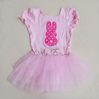 Halloween Girls Kids Bunny Rabbit Costume Ballet Dance Fancy Dress Up Tutu 2 8Y