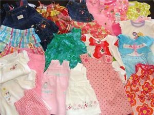 50pc Used Baby Girl Newborn 0 3 6 Months Clothes Lot Summer Outfits Dresses Doll