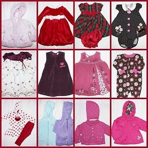 Big 16 Piece Lot Baby Girl 18 Months Clothes Dresses Coats Fall Winter