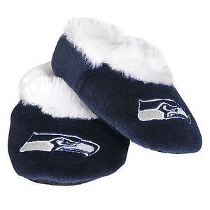 Seattle Seahawks NFL Football Baby Bootie Slippers Shoes Apparel Choose Size