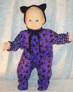 Doll Clothes Baby Fit American Girl 16" inch Halloween Costume Purple Cat New