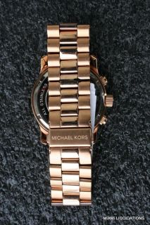 Michael Kors MK 8096 Chronograph Wristwatch Watch Runway Rose Gold Tone Men'S