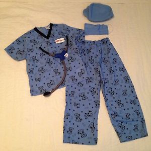 Toddler Kids Veterinarian Doctor Nurse Costume Puppy Size 5T Halloween