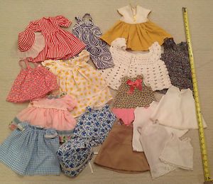 Handmade Baby Doll Clothes Dresses Tops Slips Vintage Lot 18 PC Free SHIP