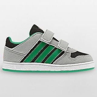 Adidas Neo Adifit Street Baby Boys Skate Shoes Size 3 4 Toddler Velcro Green New
