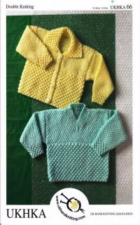 Childrens Double Knitting Pattern Baby DK Jacket V Neck Cardigan 16 26' Ukhka 66