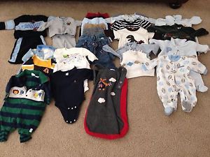 Huge Lot Baby Boy Clothes 3 3 6 Months Winter Fall Gap Gymboree Carters 28 PC