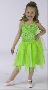 Green Shimmer Tinkerbell Fairy Wings Dress Child Girls Toddler Costume