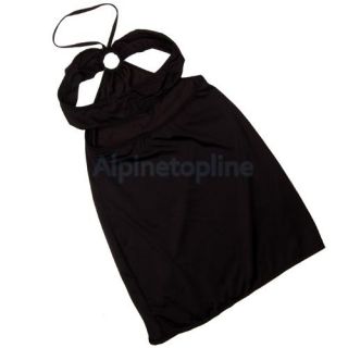 Women Sexy Halter Strapless Bra Lingerie Intimate Apparel w G String Black