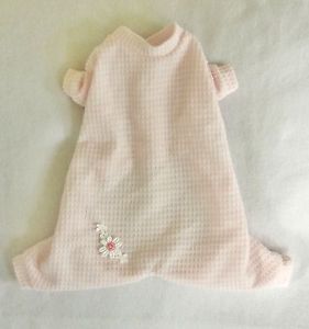 S Lightweight Baby Pink Thermal Dog Pajamas Clothes PJs Pet Apparel Small