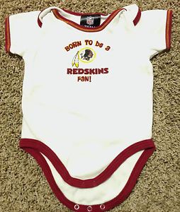 Washington Redskins Authentic Baby NFL Apparel Born to Be A Redskins Fan 3 6 M