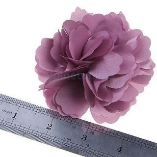 10pcs Women Girls Satin Peony Flower Hair Clips Brooches New Color Assorted